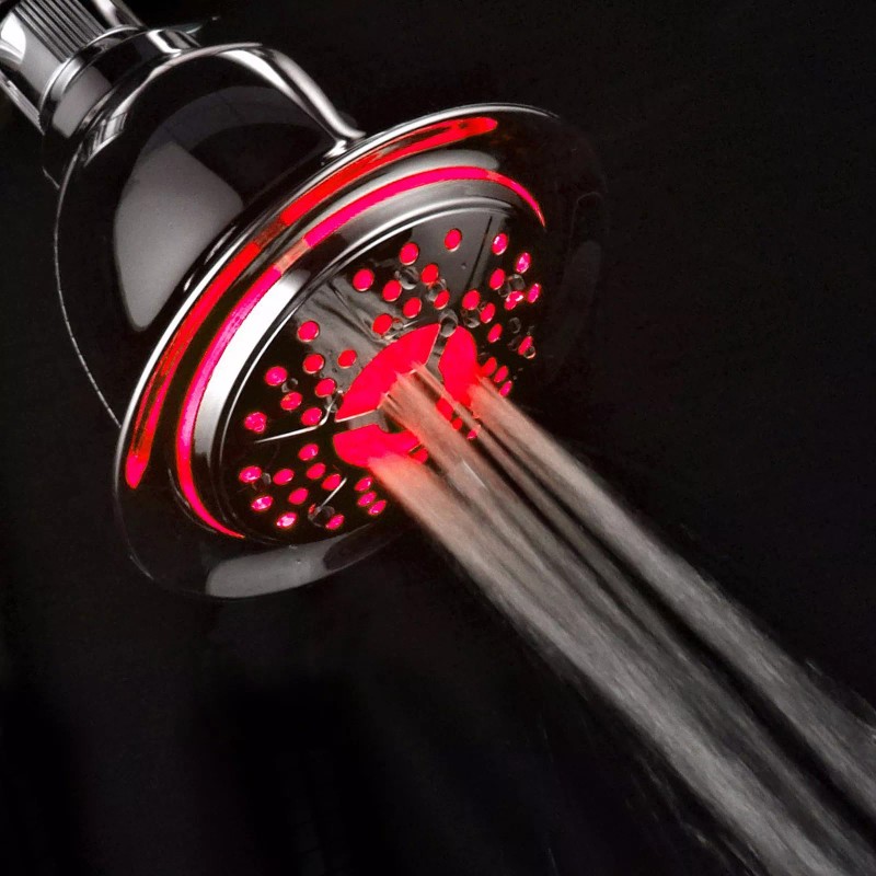 DreamSpa® PowerSpa® LED High Pressure Shower Head with 4 Settings