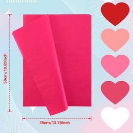 SANNIX SANNIX 100 Sheets Valentine's Day Tissue Paper Red Pink Wrapping Paper for Valentine's Day Wedding Party Decoration DIY Crafts Gift Packing 19.7 13.8 Inch (5 Colors)