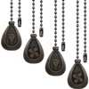 Patelai 4 Pieces Ceiling Fan Pull Chain Extender Ornament 12