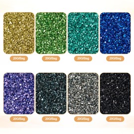 Pandahall 160g Nail Art Rhinestones Glass Beads AB Color Diamond Nail Gems Colorful Rhinestones Glass Diamond Gems for DIY Face Makeup Manicure Crafts Nail Art 3D Decoration