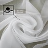 WANFASO Pleated White Sheer Canopy Bed Curtains for Top of