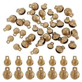 arricraft 40 Pcs 2 Styles Vintage Tibetan Brass Bells, Mini Jingle Round Bell Charms Pendants with Tiger Face for DIY Jewelry Making Wind Chimes Home Door Decoration Accessories