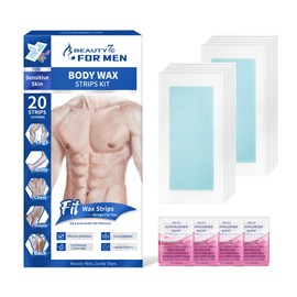 Beauty7 Men's Hair Removal Sheet, Wax Removal Sheet, Hair Removal Tape, Eyebrow Wax, Pack of 20, Eyebrow Hair Removal, Sensitive Skin, For Women and Men