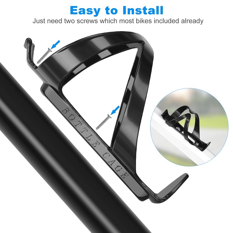 FITTOO Bicycle Water Bottle Cage, Lightweight and Strong Plastic Bike