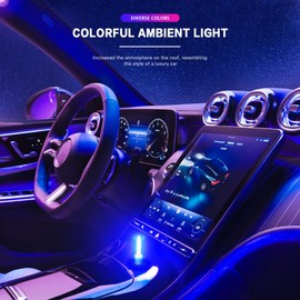 Snaptrol Mini USB Touch Control LED Ambient Light -4 Lighting Modes (Stable/dimmable SOS, Slow Flash, Breathing) Suitable for car interiors, Homes, Camping, and Party Decorations (Blue)