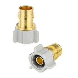 (Pack of 2) EFIELD Pex-A 3/4" Pex x1/2" Swivel Female NPT Adapter, Plumbing Cold Expansion Brass Fittings, ASTM F1960, ANSI/NSF-61