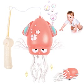 Electric Dancing Octopus Toy, Crawling Squid Tummy Time Toy with Led Light and Music, USB Rechargeable Automatic Evasion Octopus Baby Toy for 3 4 5 6 Year Old Kids Boy Girl Birthday Gifts