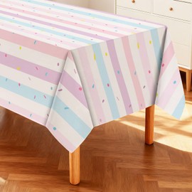 KENDHUAZAI Tablecloth Reusable Wipeable,84 x 60 Inch Sprinkle