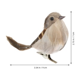 Artificial Birds for Crafts Clip On Bird Ornaments Artificial Simulation Foam Bird Sparrow Ornaments for Craft Garden Decoration Home Decor