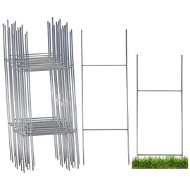 Calendars and More, Inc Heavy Duty Metal H Frame Wire Step Stake for Yard Signs - 10 x 30 inch (10 x 30 - 25 Pack)