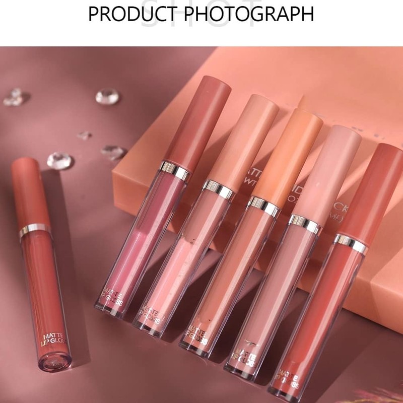 Brillo de Labios, 6 Piezas de Lápiz Labial Líquido Mate