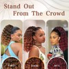 AISI BEAUTY Curly Ponytail Extension,Drawstring Ponytail Extension for Black Women