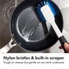 OXO Good Grips Dish Brush, Nylon Bristles with Built-in Scraper,