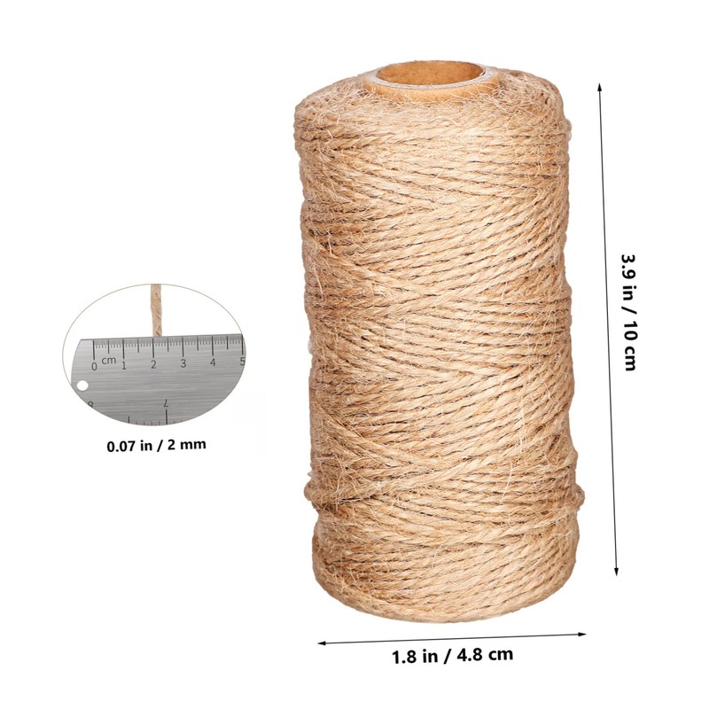DOITOOL 2rolls Linen Twine for Crafting Rope for Projects Macrame