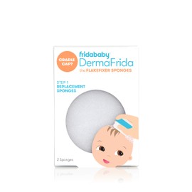 FridaBaby Replacement Sponges for The 3-Step Cradle Cap System by Dermafrida The Flakefixer 2 Pack of Soft Sponges Work with The Flakefixer System(Sold Separately)