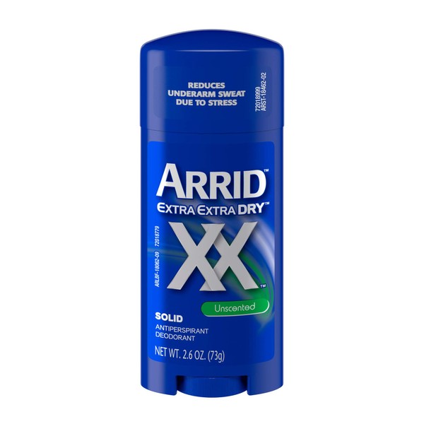 Arrid Arrid XX Antiperspirant/Deodorant Solid, Unscented, 2.7-Ounce Sticks (Pack of