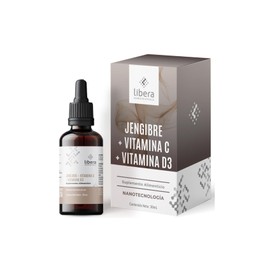 LIBERA NANOCEUTICAL| Vitamina C y D3, Fórmula Líquida con Jengibre, Mejora la Salud Digestiva y Previene Dolores Musculares, Nanotecnología Avanzada