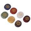 7 Pcs Rune Stones Set Different Color Smoother Yoga Stone