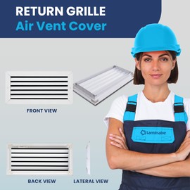 14x6 Inch (Duct Opening) Air Return Vent Cover Decorative – Premium Aluminum AC Vent Cover for Ceiling & Wall, Rustproof Grille, Ideal for Home HVAC Grille, Durable & Easy to Install by ACLAMINAIRE