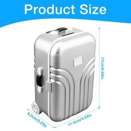 Mineup Creative Suitcase Money Box, Money Box, Simulation Travel Case, ABS Plastic Mini Small Trolley Luggage Piggy Bank, Mini Suitcase Gift Box for Money Gift, Honeymoon Holiday Fund