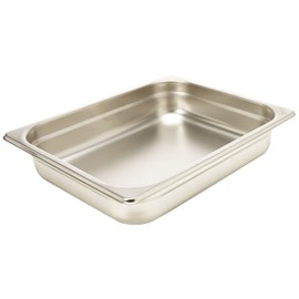 CALEDONIA, Insertos de Acero Inoxidable, Tamaño Medio 32.5 x 26.5 cm, Altura 2.5 Pulgadas, Acabado Satinado, Fácil de Limpiar, Ideal Para Baño María o Mesa Fría, INAM-2.5