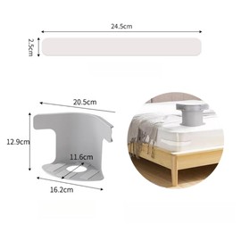 PengLAI Premium Bed Sheet Holders for Corners - 4 Large Grey Grippers & Transparent Clips, Adjustable Fitted Sheet Clips for Mattress, No-Slip Bed Sheet Clips & Grippers, for Home.