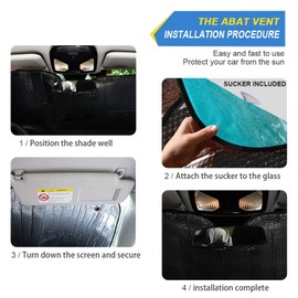 Good Vibes Beach Windshield Sun Shade Starfish Blue Sea Sun Visor Protector Front Car Window Foldable Reflective UV Rays Keep Your Vehicle Cool Fit Car Truck SUV