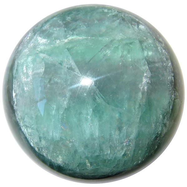 Satin Crystals Fluorite Sphere Green Gazing Crystal Ball 2.25-2.5 Inches