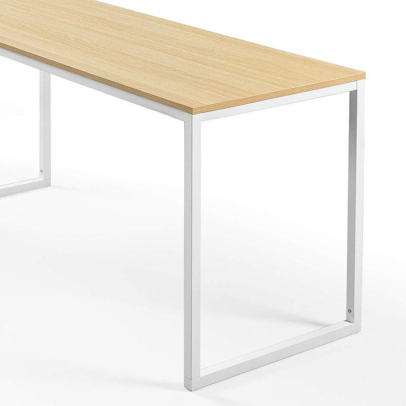 ZINUS Jennifer 63 Inch White Frame Desk / Computer Workstation