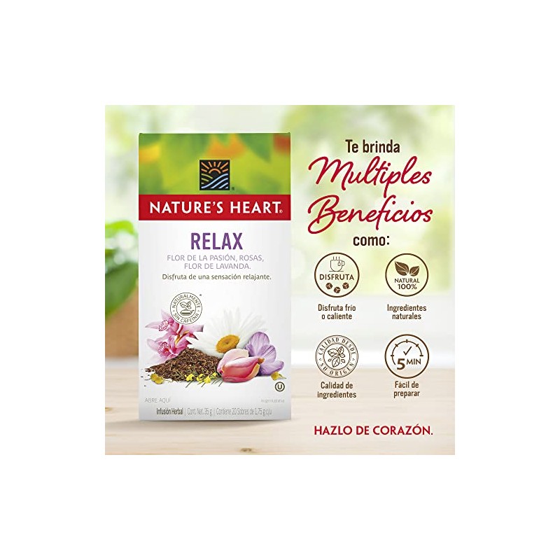 Nature's Heart, Té Relax, 35 gramos