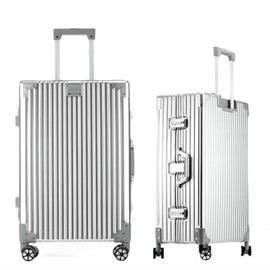 HotWay All Aluminum Carry On Luggage, 20 Inch Hard Shell Suitcase with Spinner Wheels and TSA Lock, Luggage for Business Travel (22x14x9 Airline Approved)