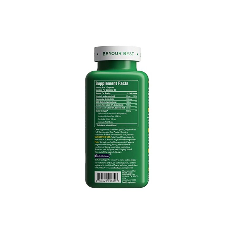 Health Logics Move! Healthy Joints with BioCell Collagen, Glucosamine, MSM,