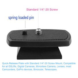 Regetek 44mm Tripod Quick Release QR Plate Replacement Camera Mounting Adapter for Victiv T72, T64, T57 POLAM-FOTO 55", Ambico, Vista Explorer 60”, Sony, Sunpak, Ravelli, Velbon (Pack of 2)