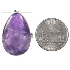 KYEYGWO 4 Piece Healing Crystal Egg Set, Polished Oval Ball Gemstone Natural Palm Pocket Stone Figures Ornament Home Decor for Meditation Stress Relief Massage Stones