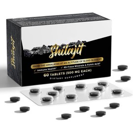 Shilajit Original Himalaya Bio Tabletten - Pure Shilajit Hochdosiert Tabletten, 30.000 Mg Praktischer als Harzform