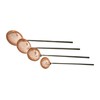Creative Co-Op Farmhouse Textured Copper Ladles with Metal Handles, Set