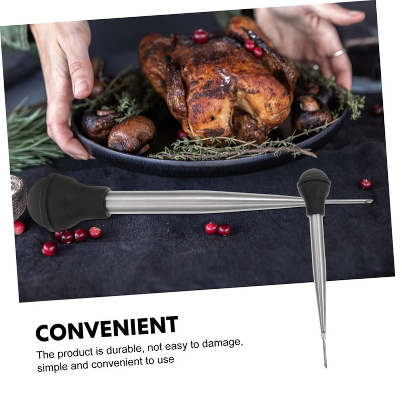 Ciieeo pcs Seasoning Injector with Bulb Marinade for Flavoring Chicken