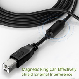 Saipomor Printer Cable Compatible with HP Laserjet Pro M102w M148dw M15w M182nw M227fdw M255dw M283fdw M29w M402n M404dn M428fdw M452dw M454dw M477fdw M479fdn(4.6ft)