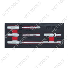 VCT 4Pc Magnetic Spark Plug Swivel Socket Set, 3/8" Dr. 6-Point 5/8" & 9/16" Spark Plug Swivel Socket