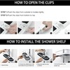 Hawsam No Drilling Shower Shelf for the Shower Rail -