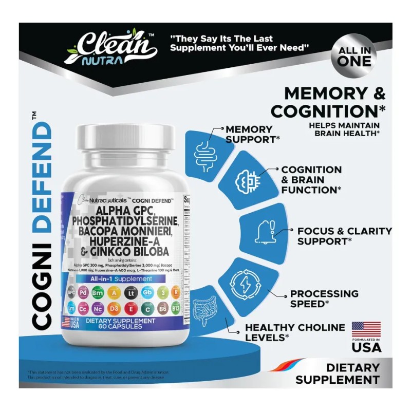 Memoria Y Claridad Soporte Total Premium 60caps Americano