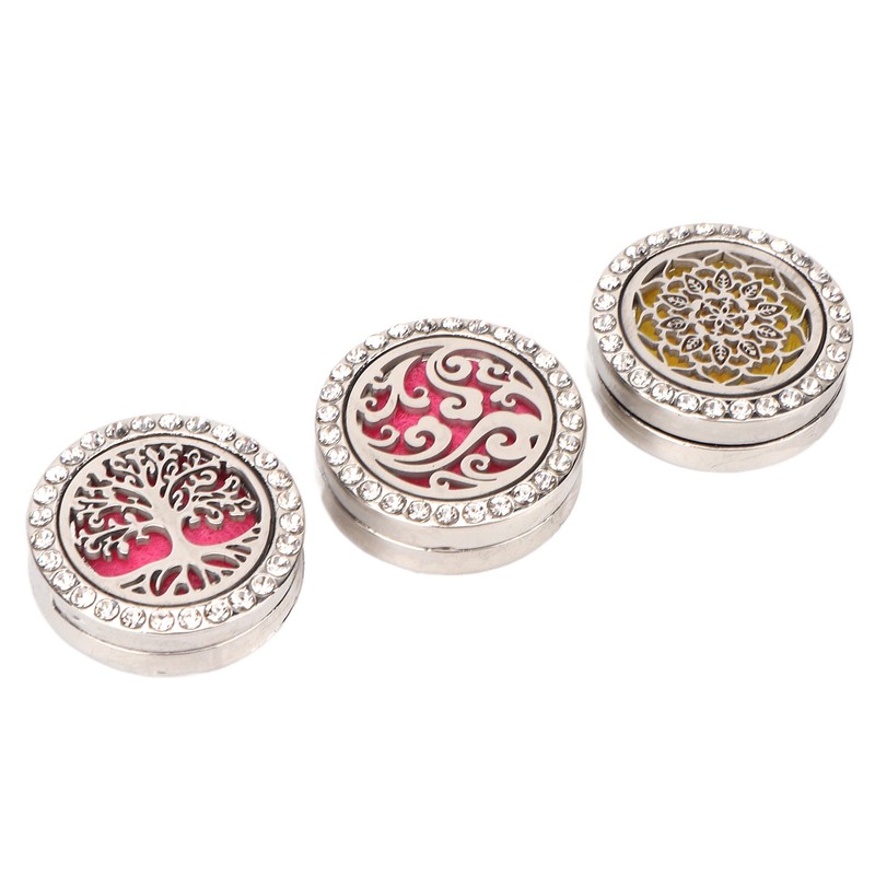 0.9in Diffuser Face Cover Clips Hollow Stainless Steel Magnetic Aromatherapy