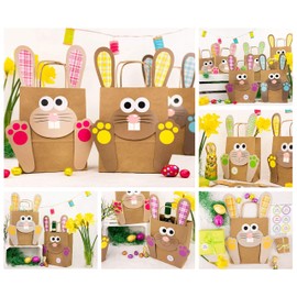 DIY Easter Bunny Bags with Handle – Colourful Gift Bags for Easter to Fill Yourself – for Wrapping Gifts for Children and Adults