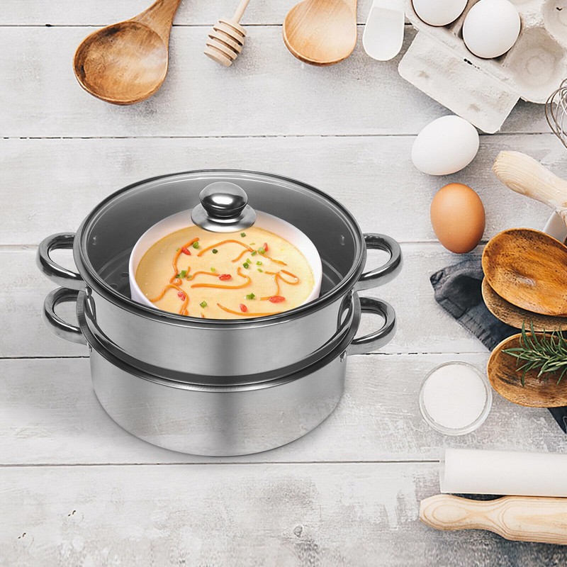 Stainless Steel Steamer, 5 Tier 26cm Steamer Cooking Steam Pot