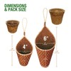 PANWA Handmade 100% Thai Bamboo Hanging Basket Coconut Coir Cornucopia