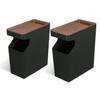 Home Zone Living 2-Pack 2-Gallon Small Trash Can, Slim Rectangular