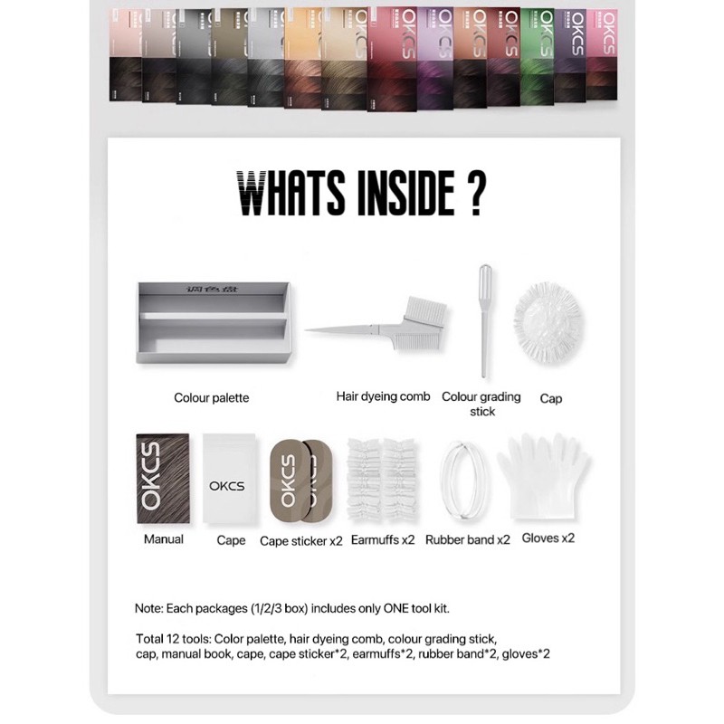 OKCS Hair Dye Cream - Plant-Based, Long-Lasting Color, Suitable for