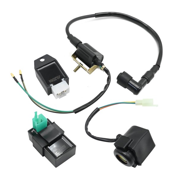 Aynaxcol 4PCS Ignition Coil CDI Regulator Rectifier Relay Kit Replacement
