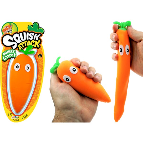 JA-RU Stretchy Carrot Squishy Sensory Toy (1 Unit) Stress Relief