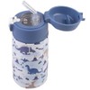 Oasis Double Wall Insulated Kids 400ml Bottle Stainless Steel Dinosaur